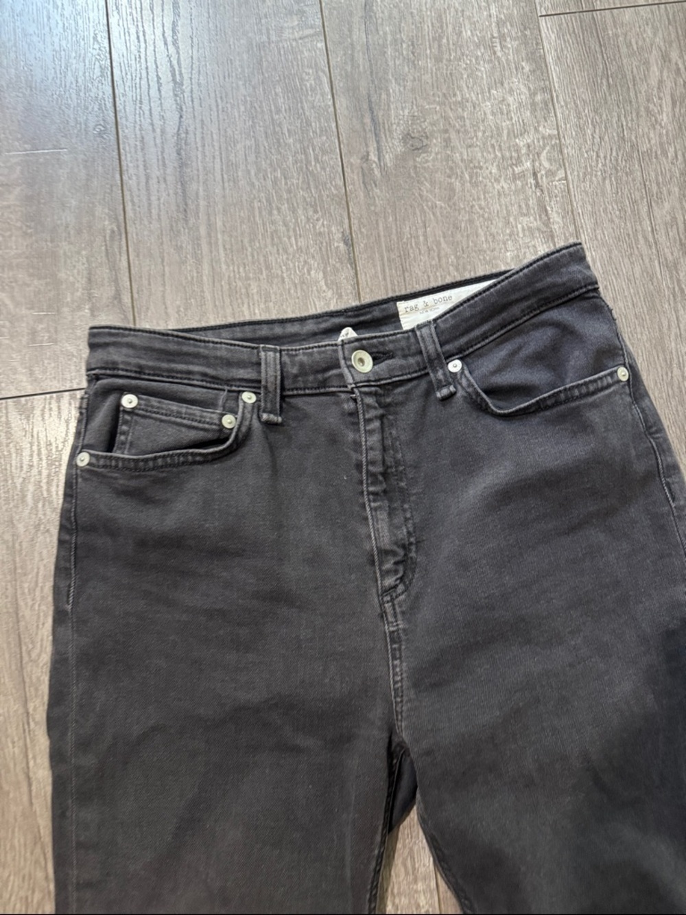 rag & bone Nina High-Rise Ankle Skinny Jeans in the "Wythe"Style #WDD19H2639BIWT - Picture 3 of 5